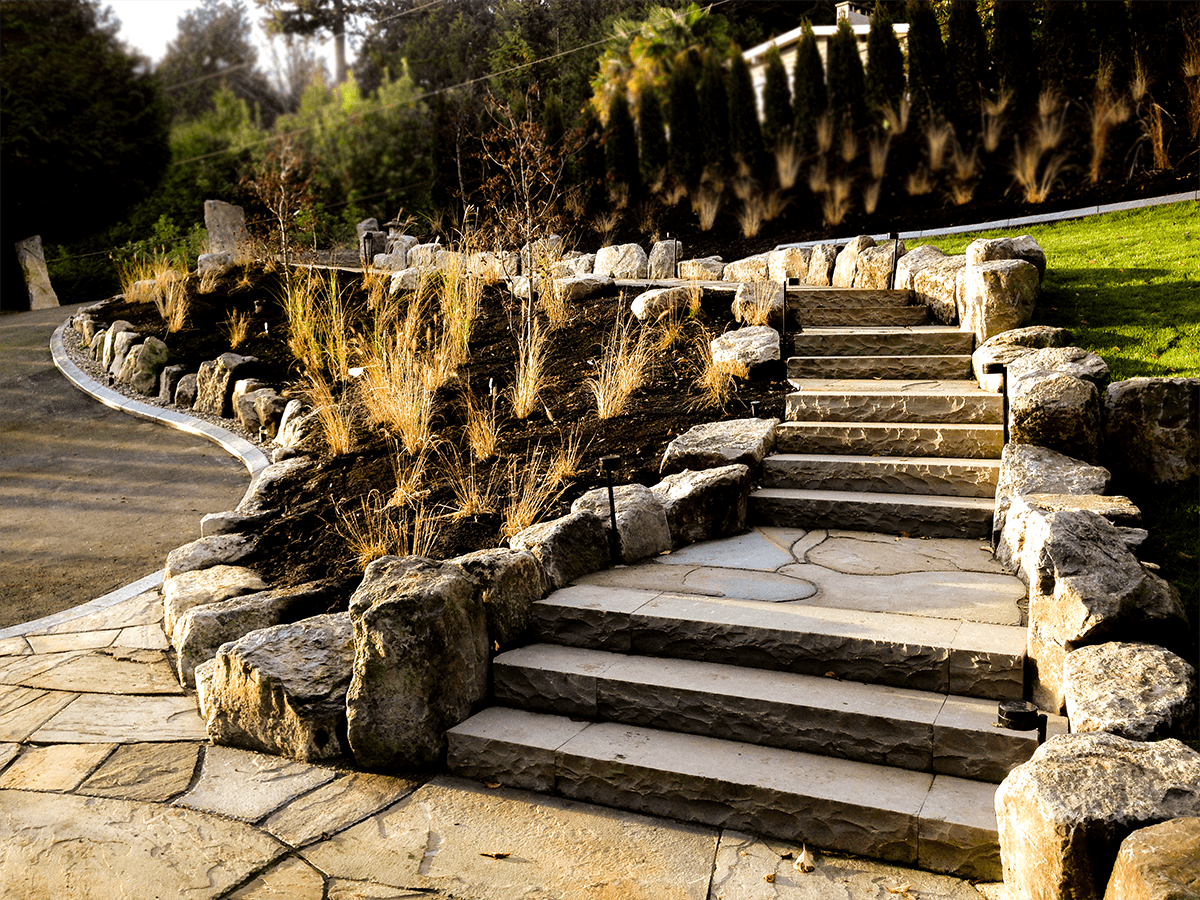 Stone Stairs and Walkway in West Vancouver
